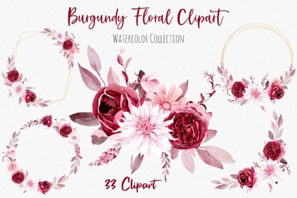 Elevate Your Projects with the Burgundy Floral Collection