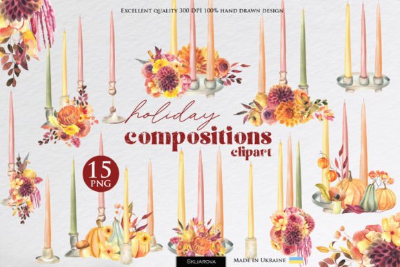Elevating Thanksgiving Designs with Floral Clipart