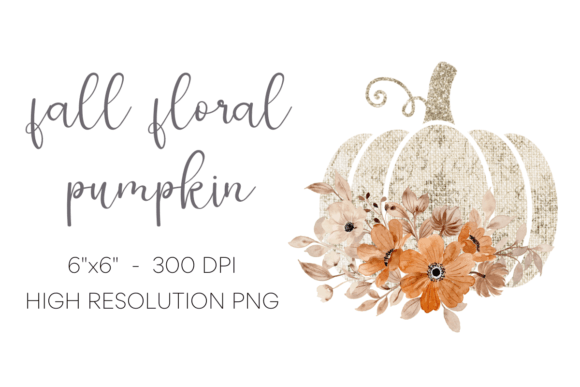 Fall Floral Pumpkin Clipart 2: Your Go-To Tool for Autumn Creativity