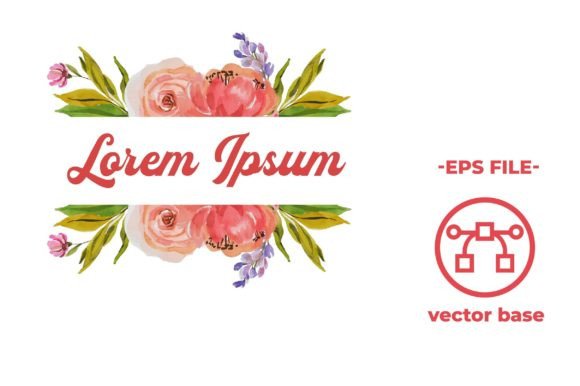 Floral Frame Watercolor Clipart: A Versatile Design Asset
