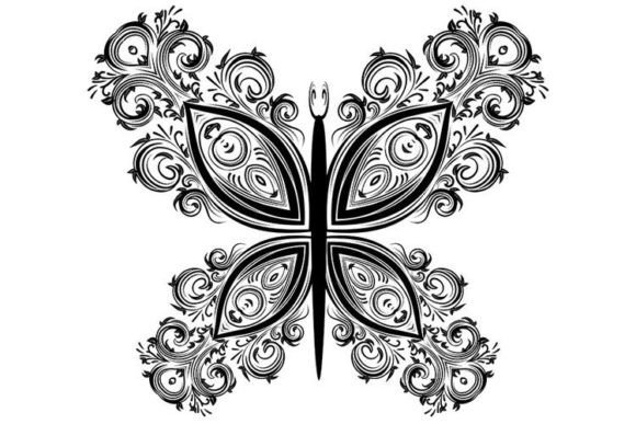 Ornamental Floral Butterfly Graphics: A Versatile Asset for Modern Design
