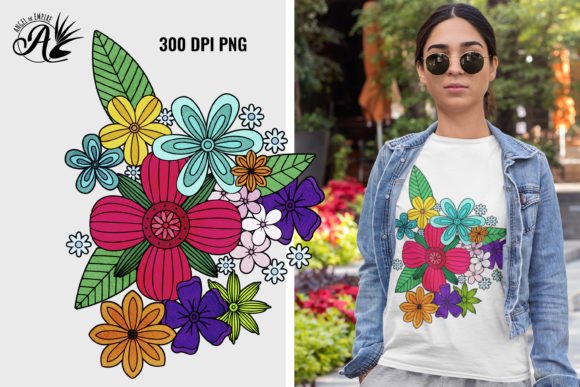 The Creative Power of Zen Doodle Floral Bouquet PNG Designs