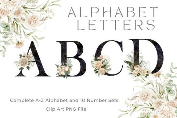 The Elegant Utility of Floral Alphabet White Rose Sublimation