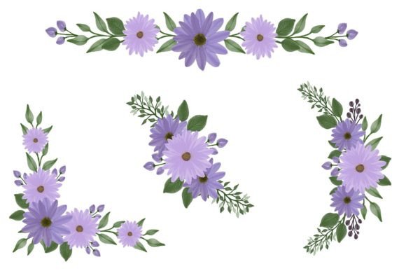 The Versatility of the Purple Watercolor Floral Arrangement