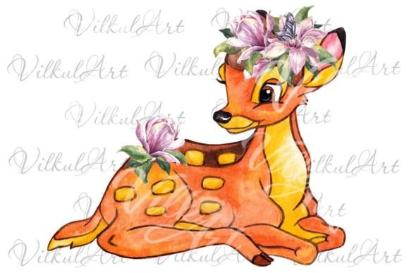 Understanding the Fawn Floral Cartoon Sublimation Design