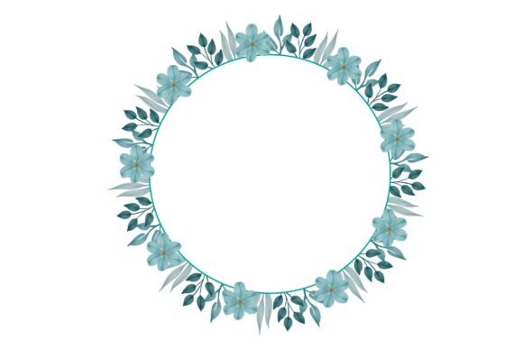 Unlock Creativity with Circle Frame Floral Watercolor Illustrations