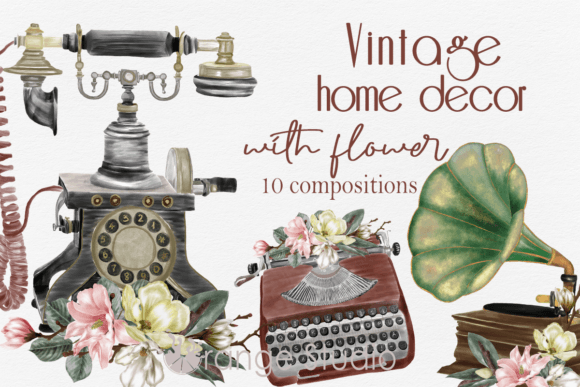Vintage Floral Clipart for Timeless Home Decor